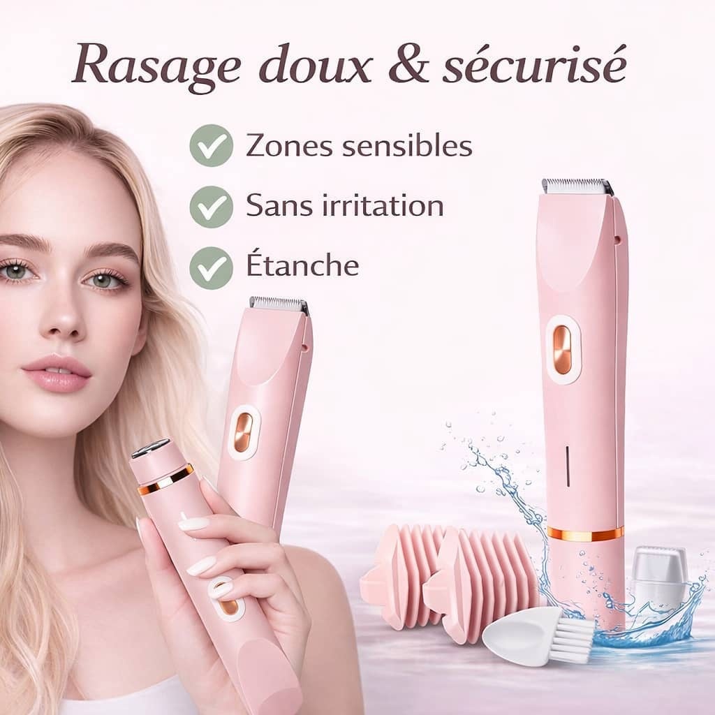 Rasoir Électrique 2-en-1 pour Zones Sensibles