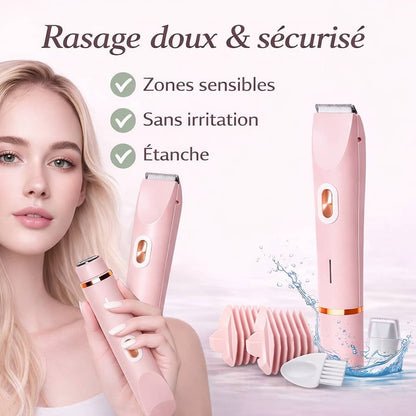 Rasoir Électrique 2-en-1 pour Zones Sensibles